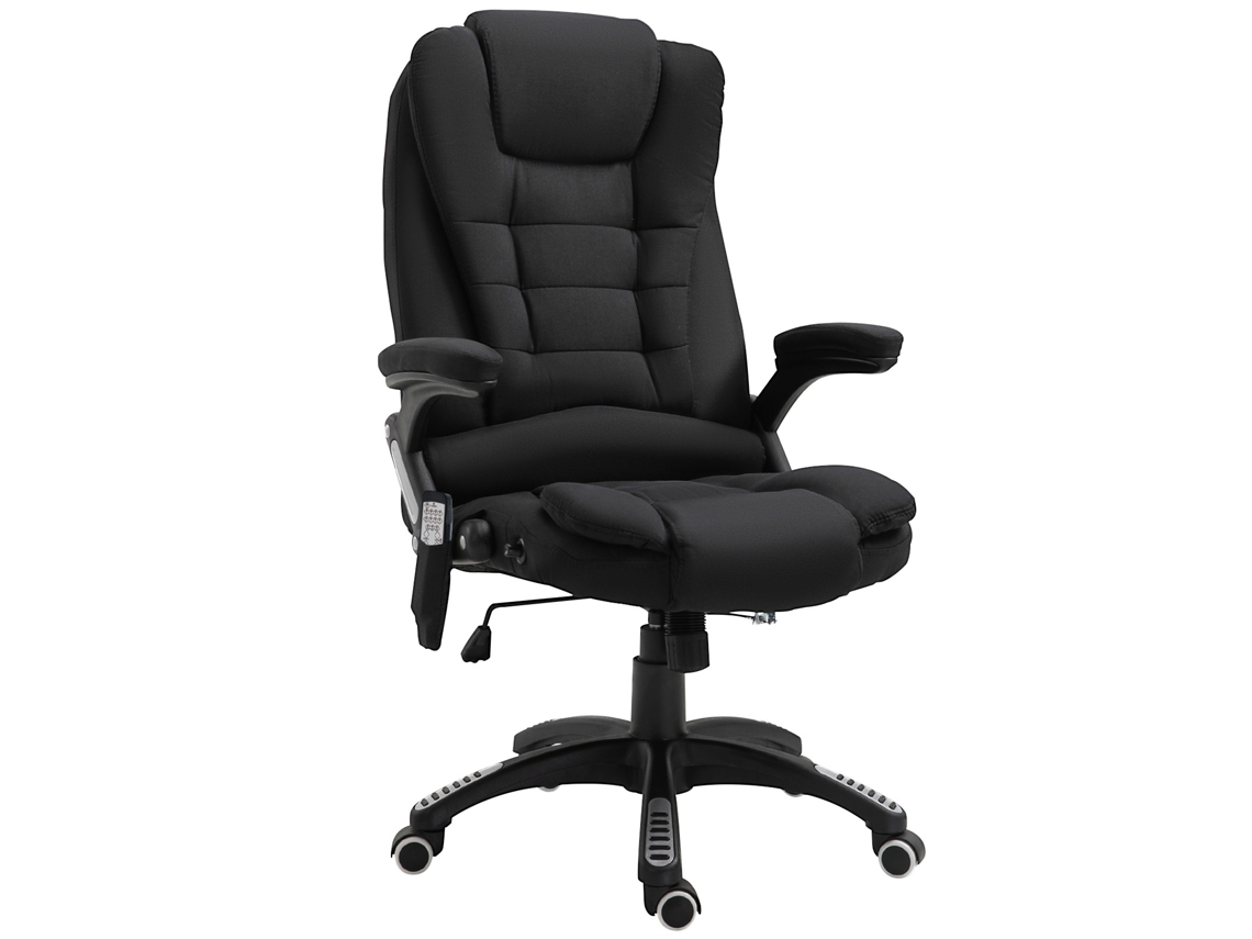 Cadeira Gamer Com Massagem Regulável Em Altura Preta 67x74x116–126cm