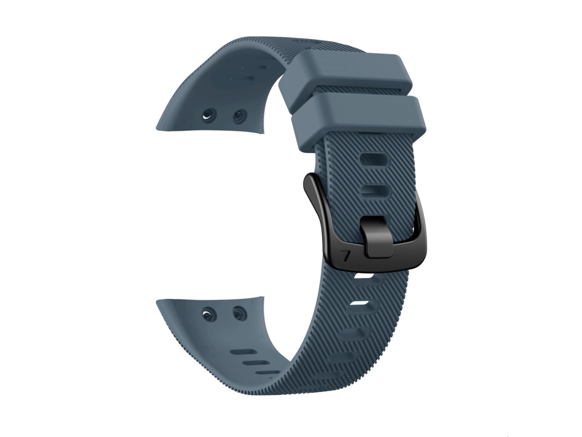 Bracelete Silicone com Fivela Preta para Garmin Forerunner 45S Azul Escuro