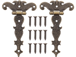 Conjunto De 2 Dobradiças Vintage Em Liga De Zinco Antiferrugem Para Armários E