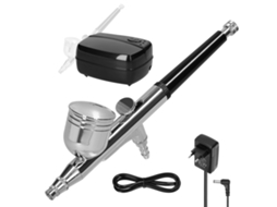 Kit profissional de compressor de ar e aerógrafo de 18 psi, com 3 velocidades, para modelos, maquiagem, unhas e decoração de bolos.