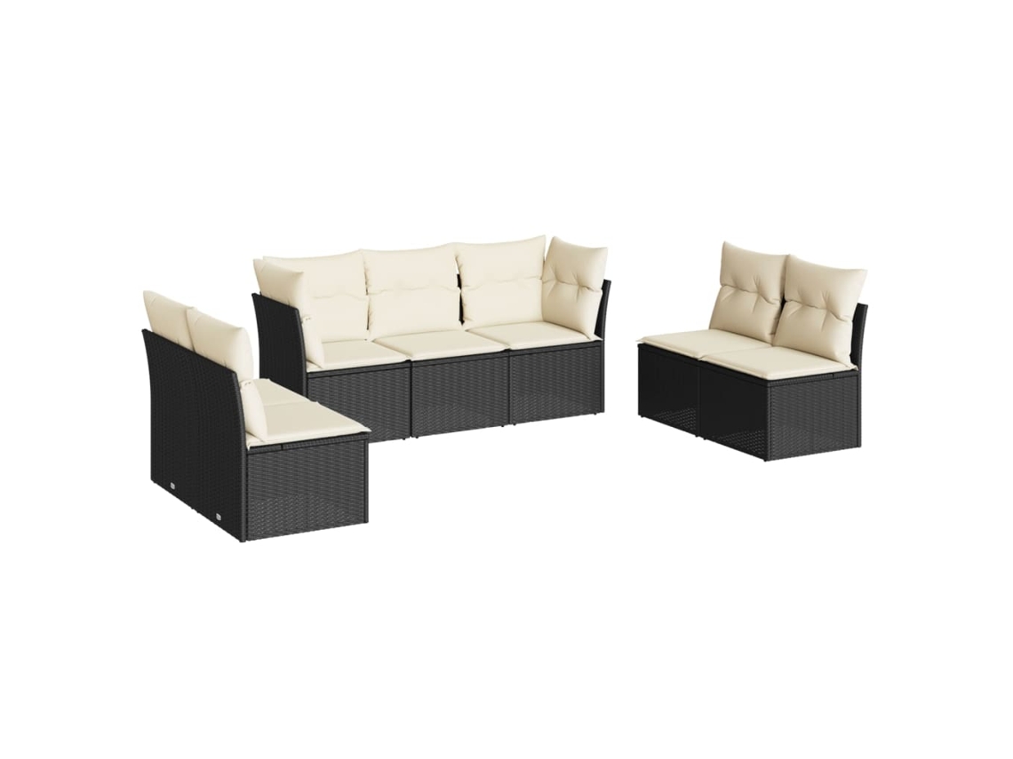 Garden Sofa Set, Garden Sofa Sets Vidaxl Preto Rattan / Vime (n/a)