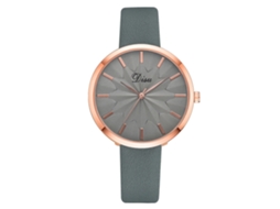Relógio de Pulso Feminino de Quartzo com Pulseira de Couro Pu Simples Casual Verde