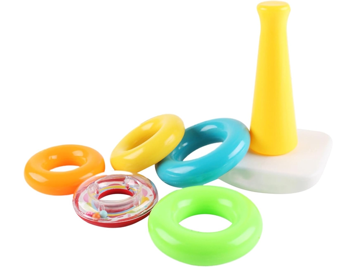 Brinquedo Genérico De Anéis Empilháveis Para Bebês, Torre De Anéis Coloridos Jogo Educativo De Gokoco