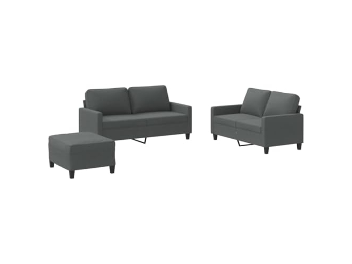 Sofa Set, Sofa Sets Vidaxl Cinzeto Tecido (n/a)