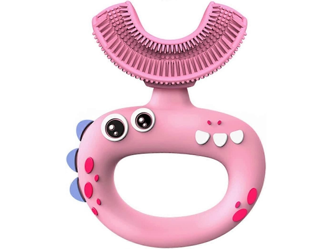 Escova de Dentes Infantil em Formato U para Crianças Pequenas, com Cabeça Silicone Macio Qualidade Alimentar , Manual 360° Li GOKOCO