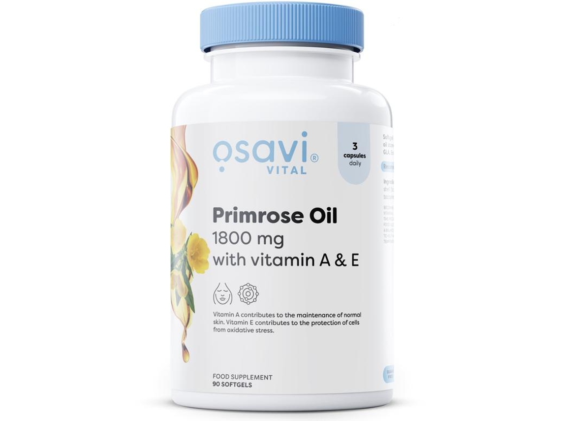 Óleo de Prímula com Vitamina AY 1800mg 60 Cápsulas Softgel Osavi