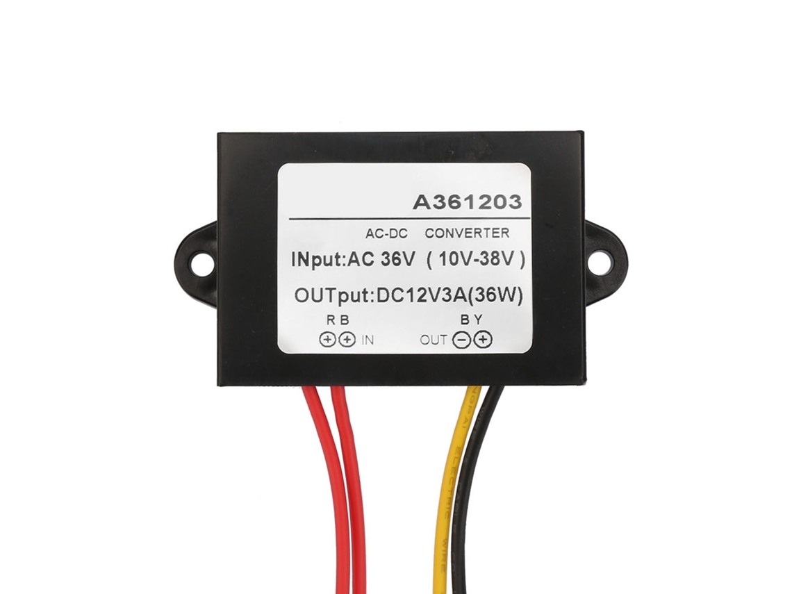 Conversor De Alimentação Ac36v Para Dc12v 3a Plástico