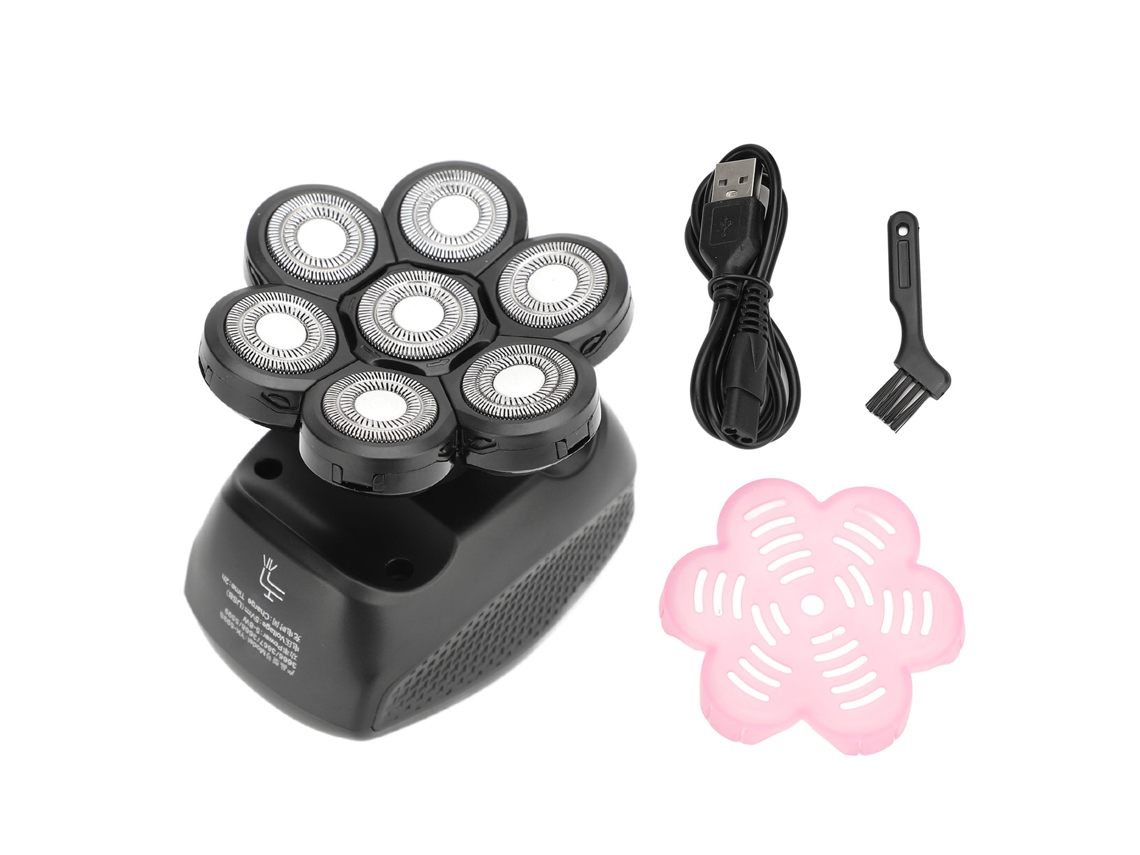 2026 cortador de Cabeça Careca Elétrico Multifuncional com 7 Cabeças Flutuantes Kit de Grooming para Cabeça Careca