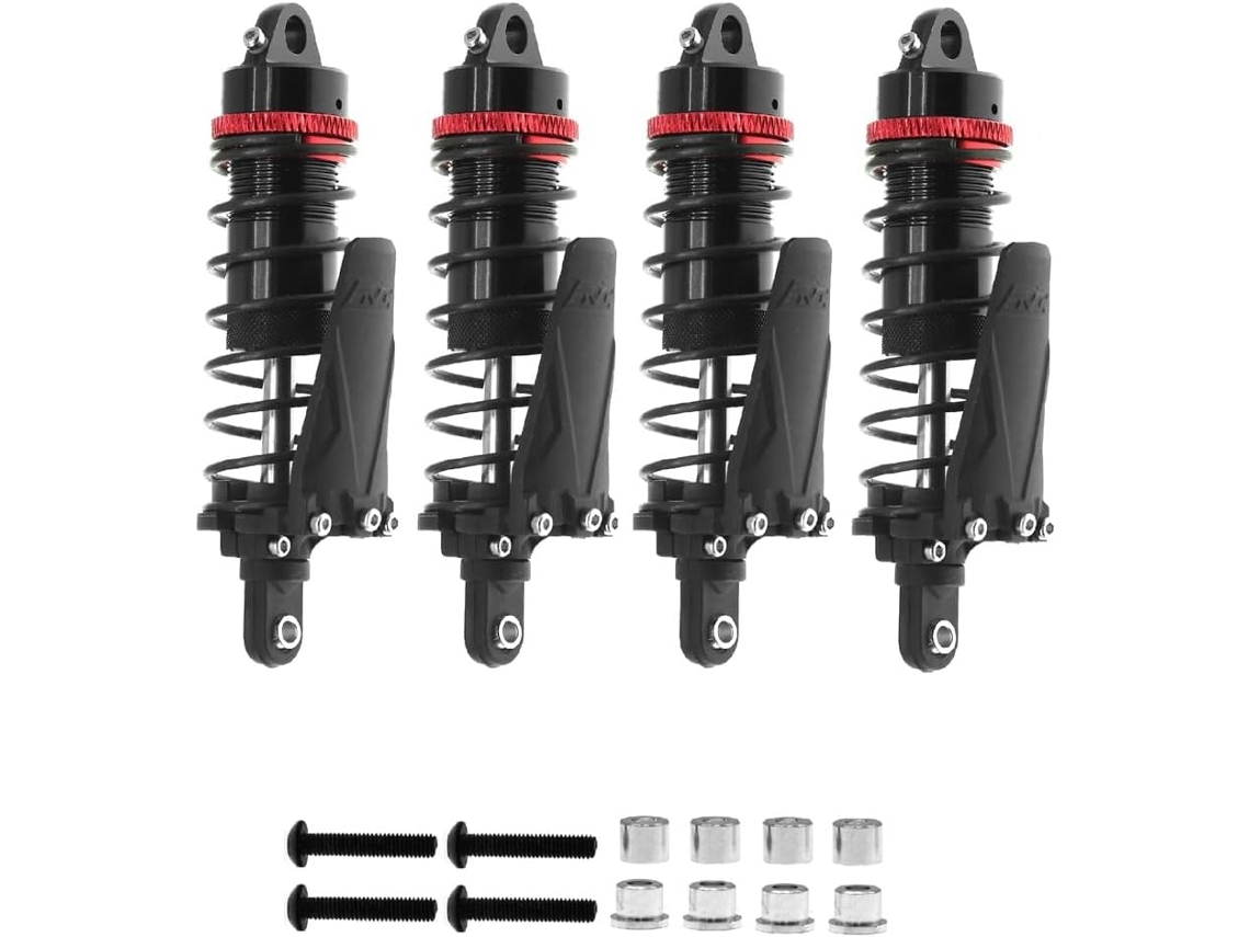 Conjunto de 4 Amortecedores Metálicos para Trilhos de Carros Rc com Furo de 90 Mm para Escala 1/10 4 Trx4 Axial SFUSHOS