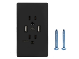 Painel Espelhado De Pc Com Tomada De Padrão Americano (15a De Alta Corrente, Carregamento Rápido Dc5v 4200ma)