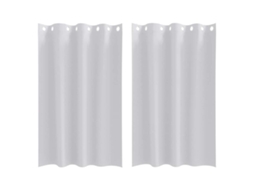 Conjunto 2 Cortinas Opacas Vidaxl Cinzento Poliéster (175 X 140 Cm)