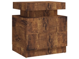 Bedside Cabinet, Bedside Cabinets Vidaxl Marrom Madeira Processada (n/a)