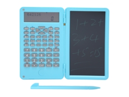 Calculadora Científica Portátil com Bloco de Notas LCD, Azul Céu