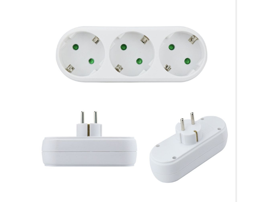 Adaptador De Tomada Tripla, Tomada Tripla Para Parede Ou Mesa