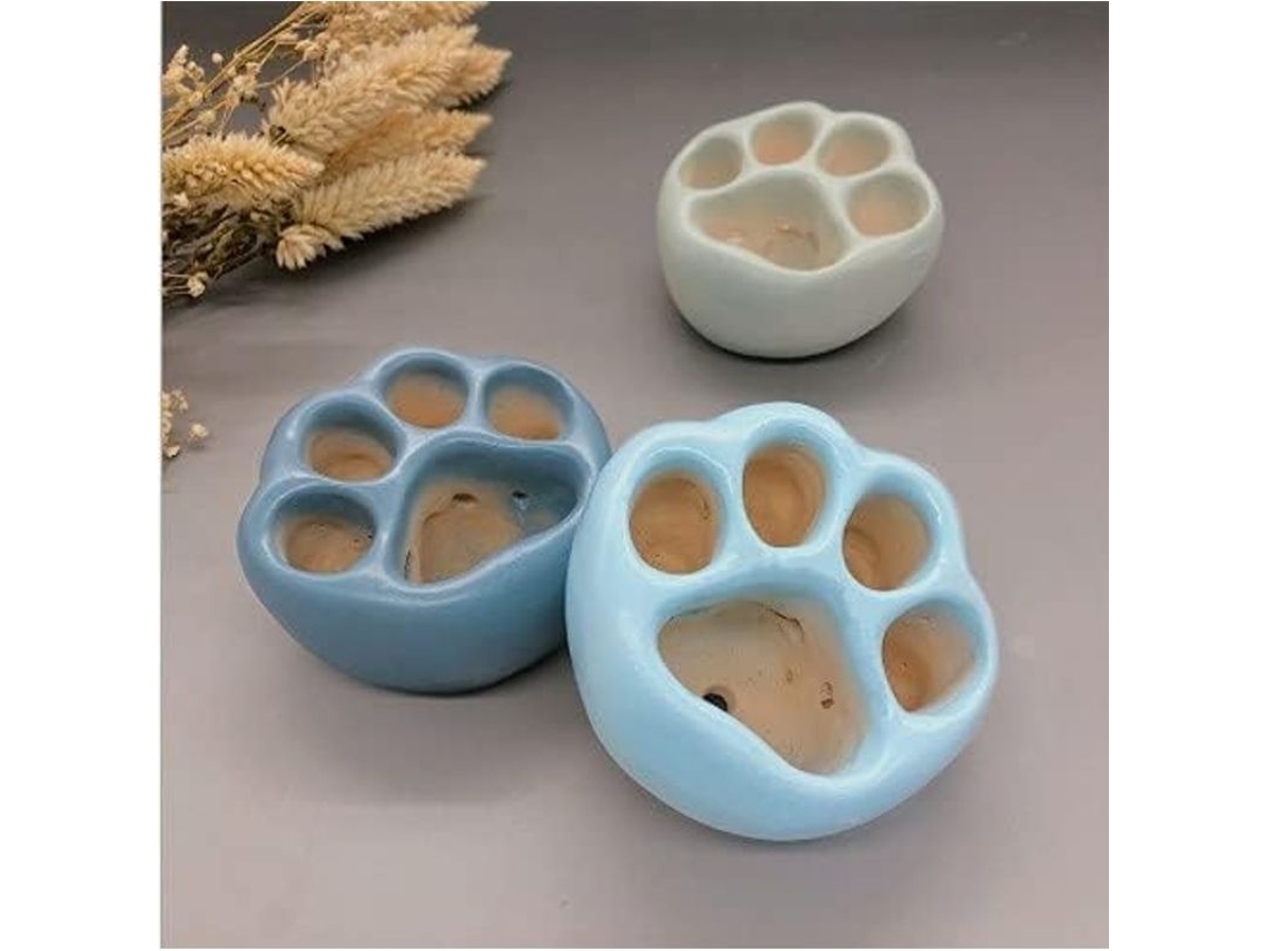 Conjunto De 3 Copos Criativos De Cimento Com Pegadas Animais Design Para Interior, Sala E Secretária (combinação C)