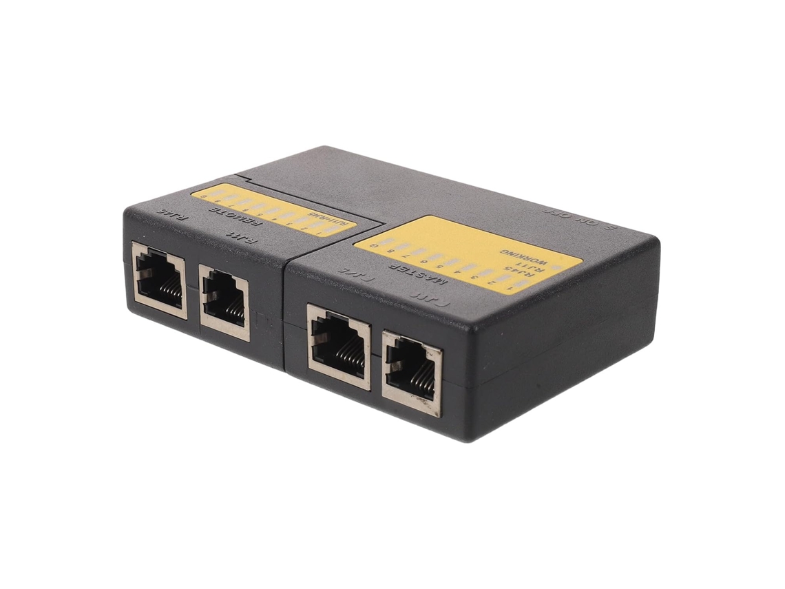 Mini Testador De Cabos De Rede - Linhas Ethernet Cat6 E Linhas Telefônicas Rj11 -