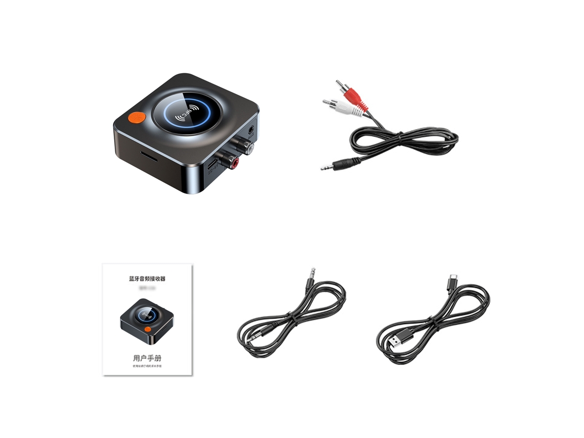 Mali transmissor e Receptor de Áudio Bt 2 em 1 Adaptador com Nfc e Baixa Latência para Sistema Estéreo em Casa/carro