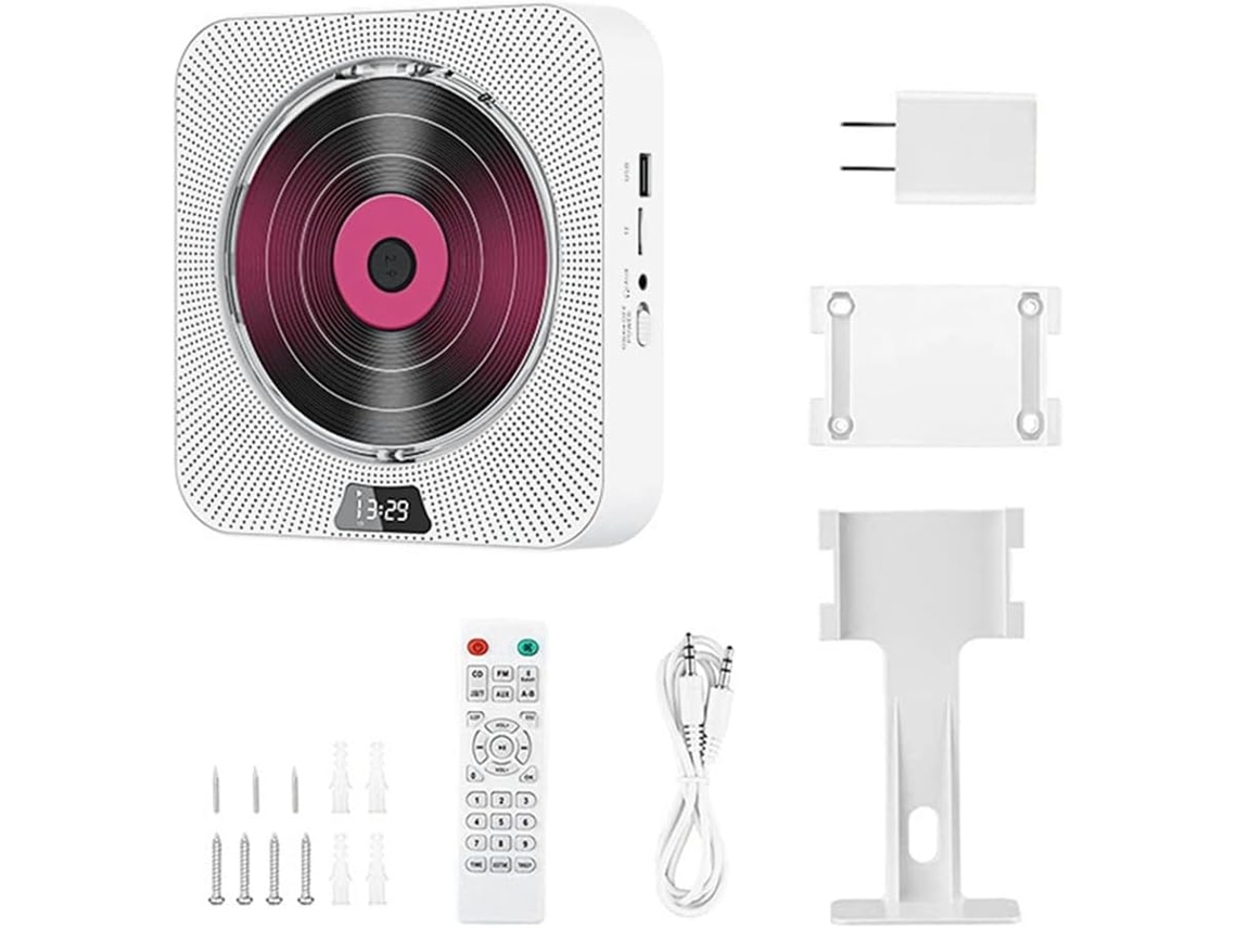 Leitor de Cd Portátil, Alto falante Bluetooth com Visor Digital, Estéreo Montado. SFUSHOS