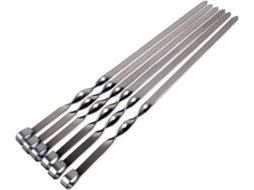 6 Garfos Churrasco Aco Inox 45cm, para Carne e Vegetais ZYBLSSBB
