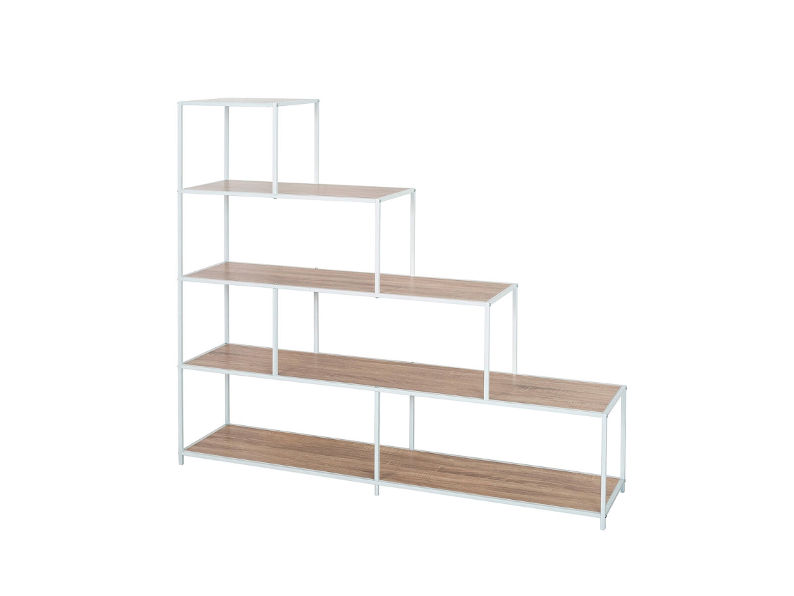 Prateleira Versa PVC Branco Metal Madeira MDF 33 X 135 X 150 Cm