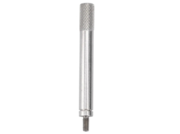 Haste extensível para relógio comparador com rosca de 2,5 mm de diâmetro, 5 mm de comprimento e 45 mm de largura.