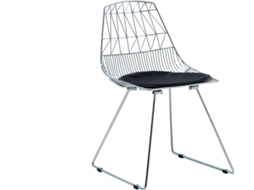 Conjunto 2 Cadeiras de Refeição Harlan (Prateado - Aço - 54x57x77 cm)