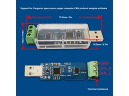 Laxiscreed Conversor Usb Para Can Bus Não Isolado, Velocidade 1m Baud Para Comunicação Eficiente