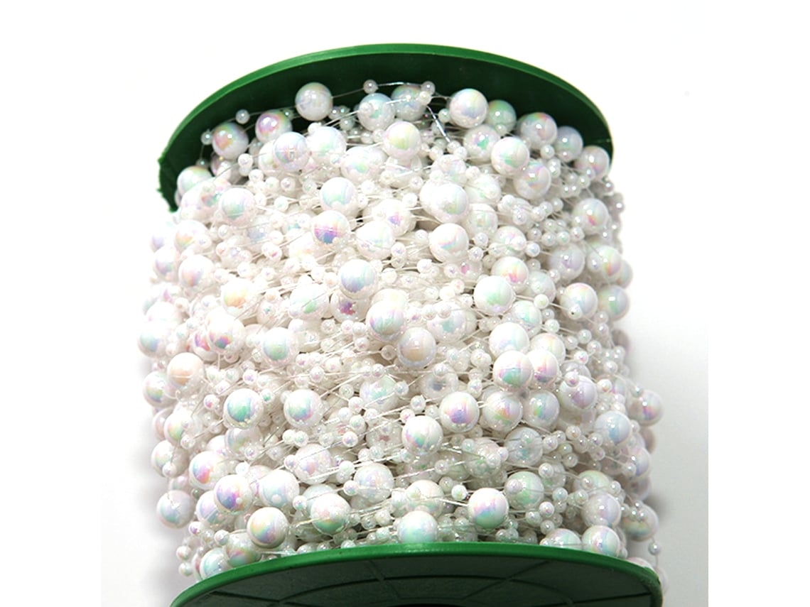 Rolo de pérolas contas diy festa guirlanda peças centrais de casamento buquê de noiva artesanato decoração estilo natal 4 *