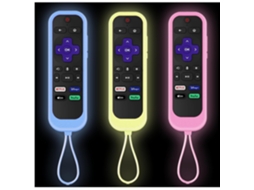 Kit Com 3 Capas Protetoras Para Controle Roku, Para Onn Roku, Tcl E Hisense, Capa Universal De Silicone Para Roku Express 4k+ E Roku Remote Co