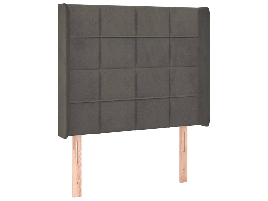 Headboard, Headboards Vidaxl Cinzeto Veludo (103 X 16 X 118/128 Cm)