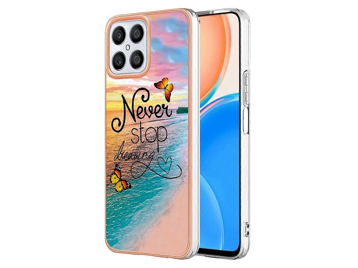 Capa Para Celular For Honor X8 4g Em Tpu Com Revestimento Eletroplástico Imd