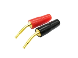 Conector de cabo amplificador de áudio com banana 2 mm banhado a ouro, para alto-falantes e microfones AQUAFORGE