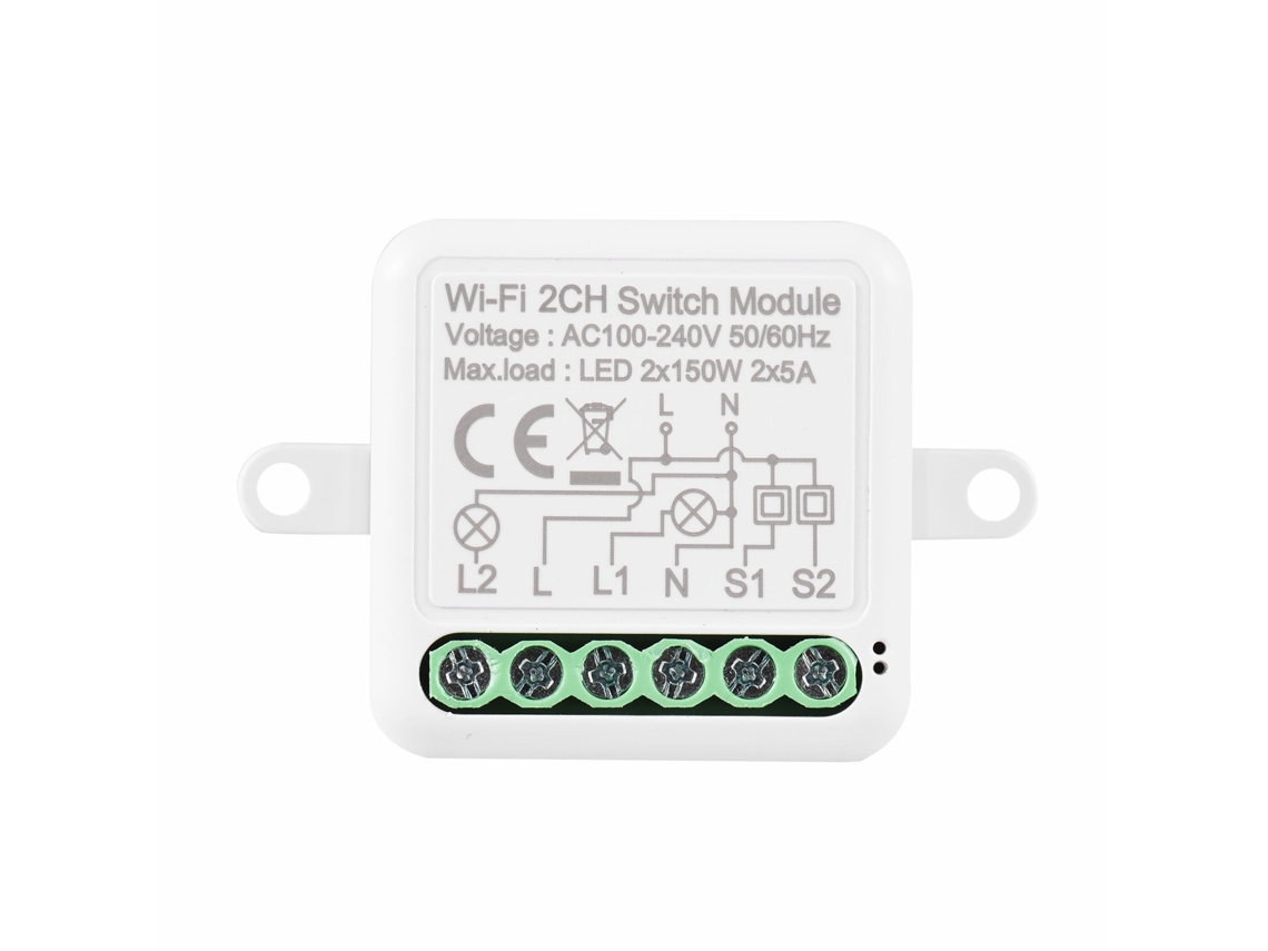 Interruptor WiFi 2 canais com Controle por Voz
