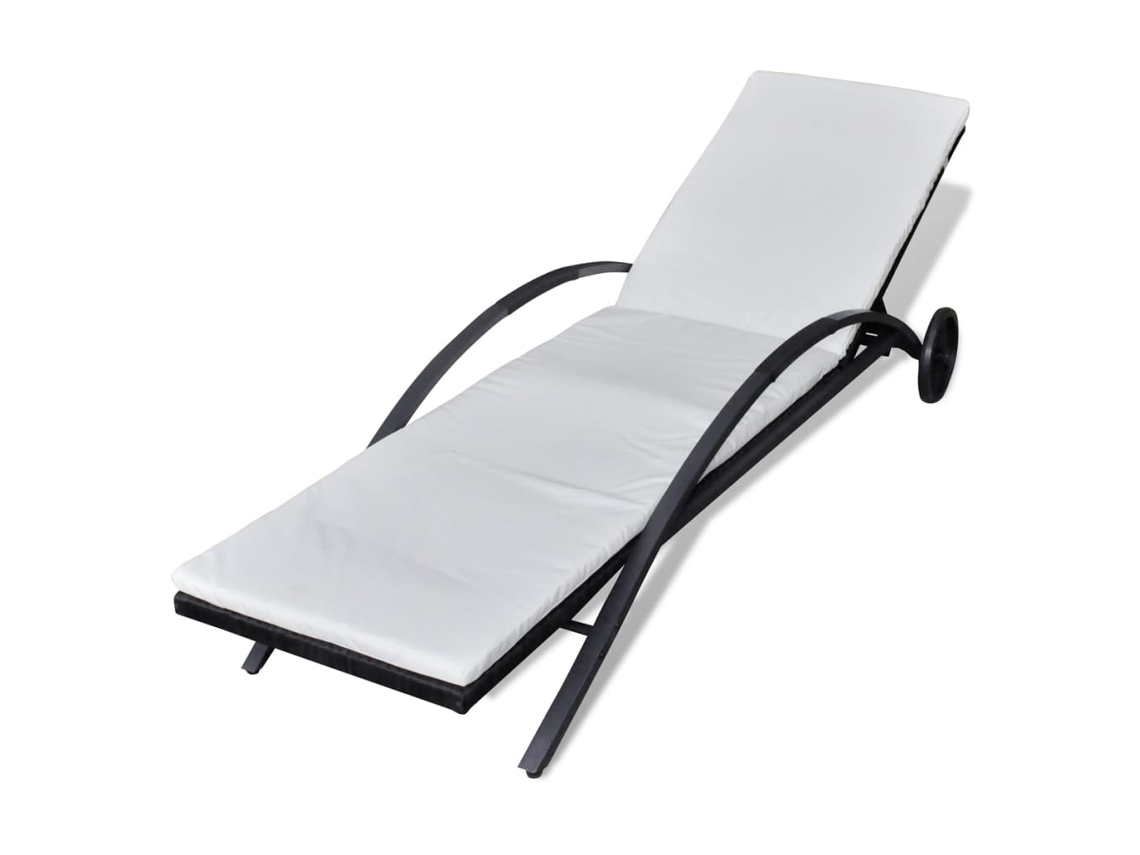 Sun Lounger, Sun Loungers Vidaxl Preto Rattan / Vime (n/a)
