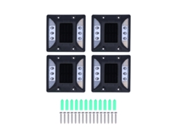 Conjunto de 4 Luzes Solares Led Inteligentes com Sensor de Movimento para Iluminação de Jardins e CHABERLU