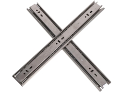 Conjunto De 2 Corrediças Laterais Extensão Total Polegadas Para Gavetas, Em Aço Laminado A Frio Com 3 Dobras E Alta