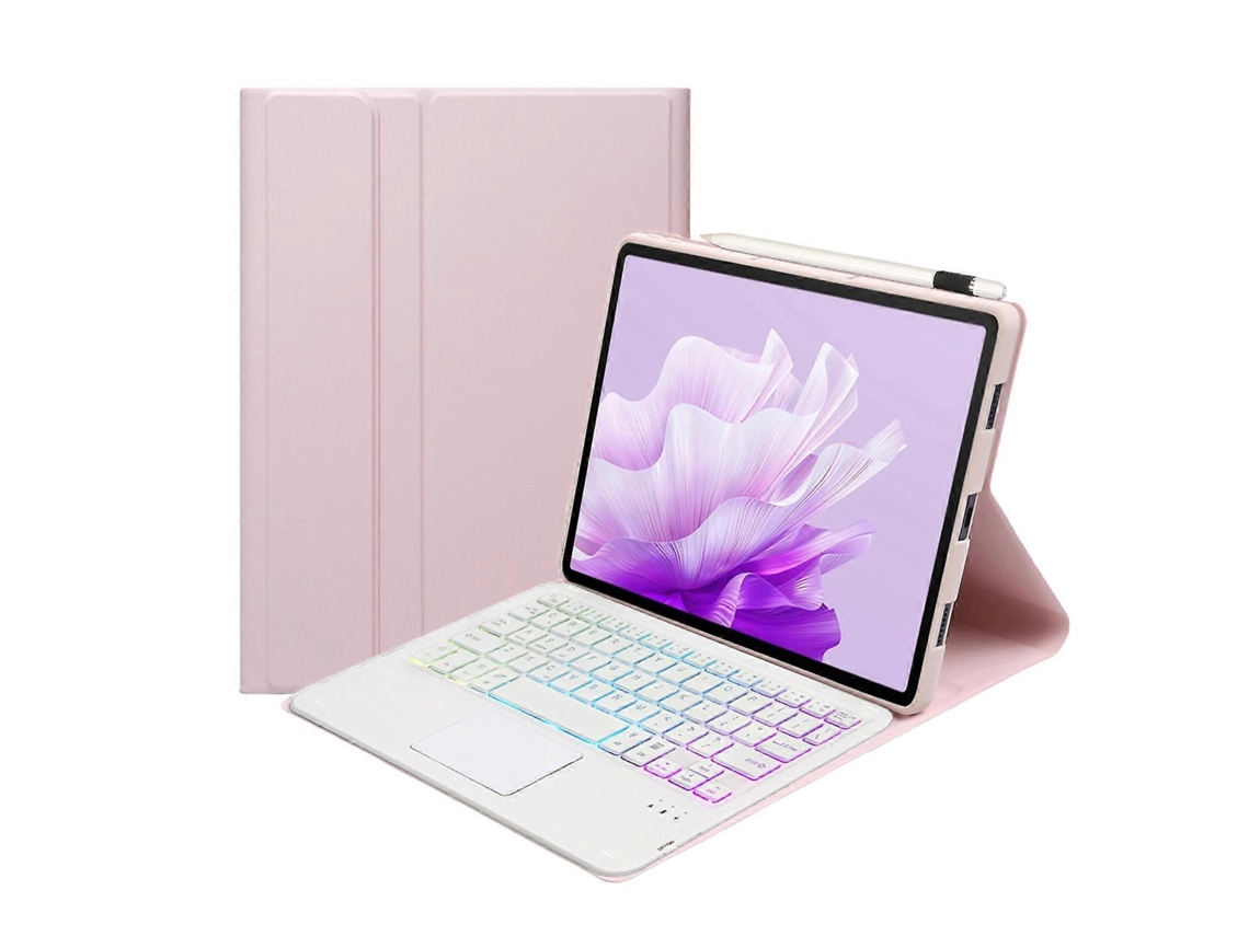 Capa De Couro Com Teclado Bluetooth, Ultrafina, Destacável E Retroiluminada, Com Touchpad, Para Huawei Matepad 11.5 2023 Ah17-as, Textura De Pele De C