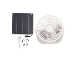 Ventilador Solar Redondo 6 Polegadas 10w Usb Portátil