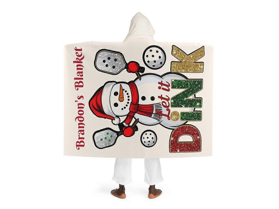 Manta Sherpa Com Capuz De Boneco De Neve Pickleball Presente Secreto De Natal Dh 333 Hengjian