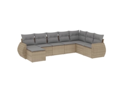 Garden Sofa Set, Garden Sofa Sets Vidaxl Bege Rattan / Vime (n/a)