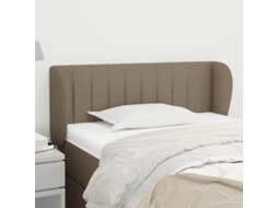 Vidaxl Cabeceira Cama Abas Tecido 83x23x78/88 Cm Cinzento-acastanhado
