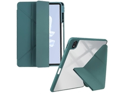 Capa para tablet de couro sintético transparente e acrílico Webake