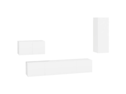 Conjunto Móveis de Tv 4 Pcs Madeira Processada Branco MAISON EXCLUSIVE