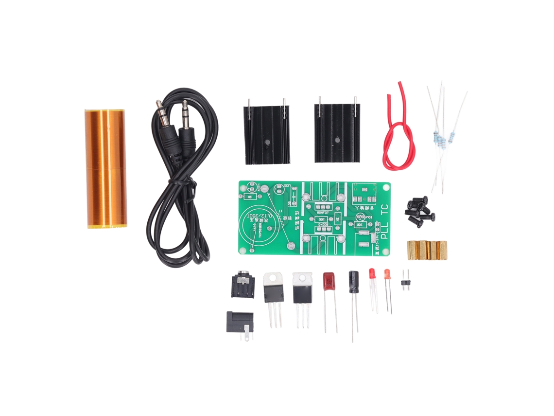 Omni-kit De Bobina Musical Mini Alto-falante De Plasma Com Transmissão Sem Fio Projeto Diy De Soldagem 15w 15-24v Cc