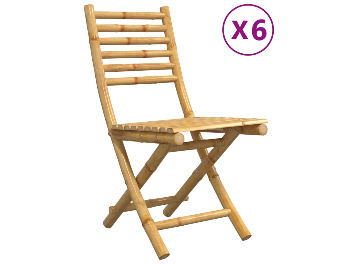 Folding Chair, Folding Chairs Vidaxl Marrom Bambu (n/a)