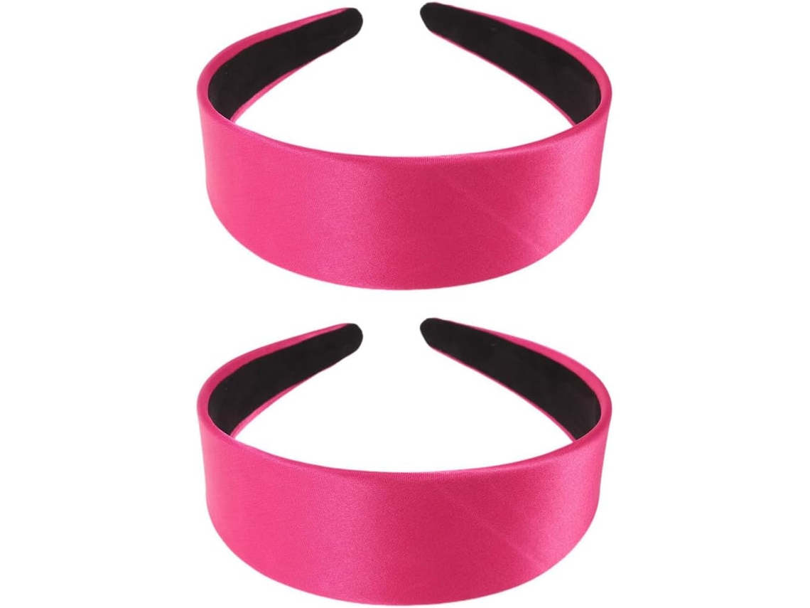 Faixa de cabelo longa e elegante em Cetim para mulheres, conjunto com 2 unidades e acessórios.