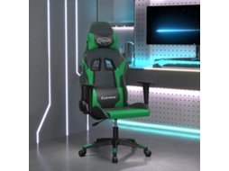 Vidaxl Cadeira Gaming Couro Artificial Preto E Verde