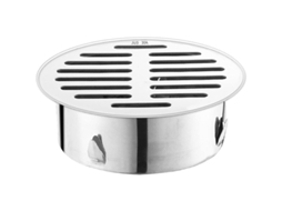 Desagüe de Piso de Aço Inoxidável Antiobstrução Removível para Balcão, Jardim Exterior, Boca 160mm S/MARCA
