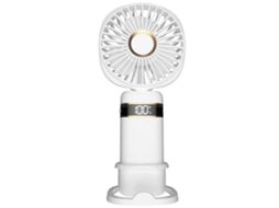 Ventilador Portátil Doméstico Com Display Em Suporte De Mesa Mão Mini Ve Ntilador Recarregável