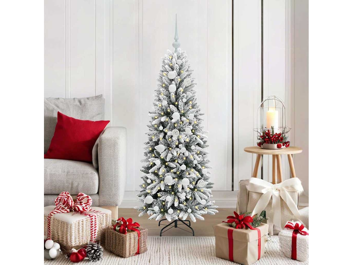 Vidaxl Árvore De Natal Artificial Com 150 Leds Branco 120 Cm